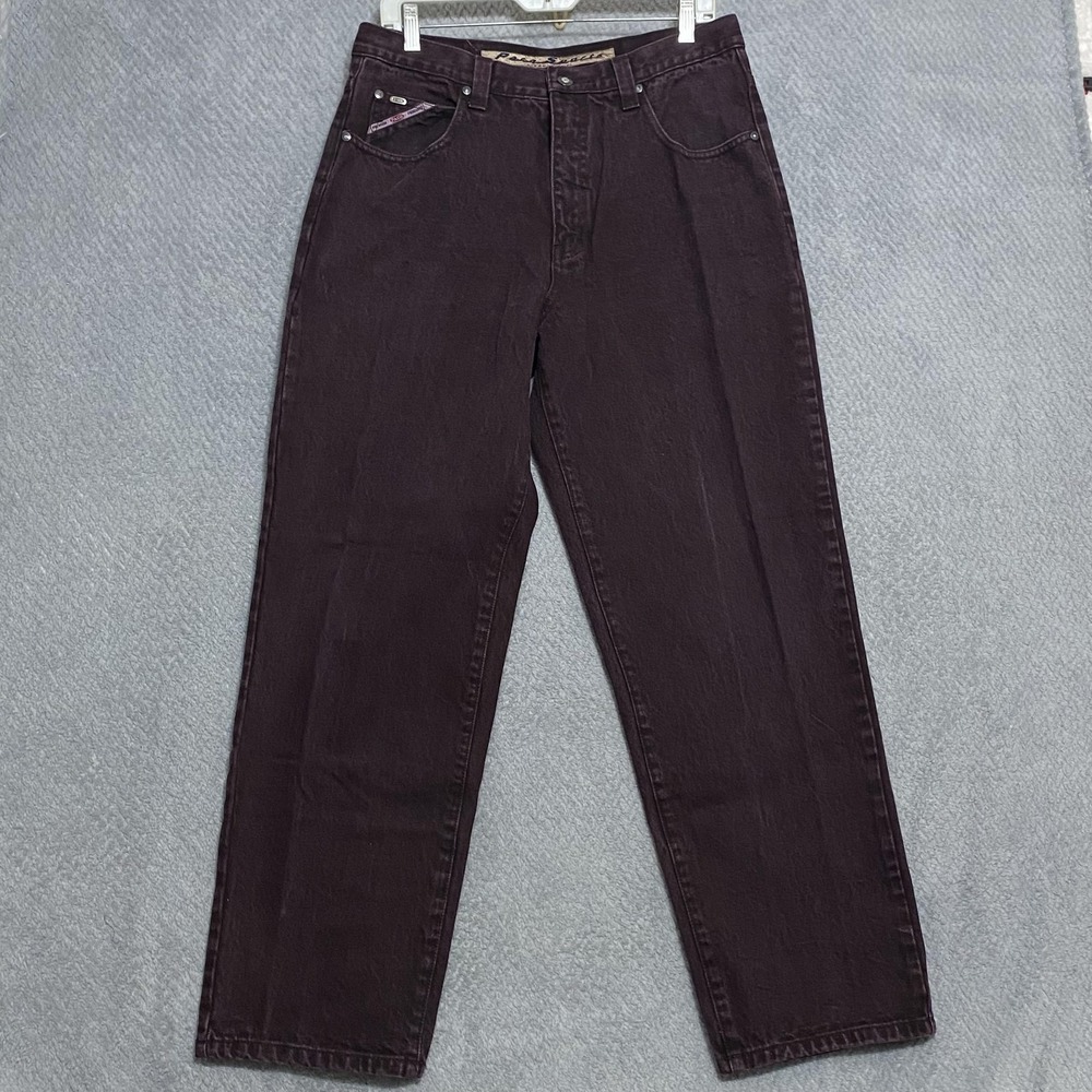 90s Paco Jeans Mens 34x29 Fit 32x29 Baggy Purple Dark Wash Denim Skater Vtg